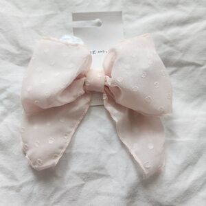 Janie and Jack Blush Pink Bow Clip